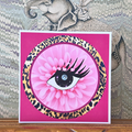 Pink Leopard Eye card